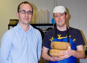Martin Moyden Martin Anderson, Manager of the WMRFA is pictured with Martin Moyden, Director of Mr Moyden’s Handmade Cheese now based at the Shropshire Food Enterprise Centre in Shrewsbury (SFEC).