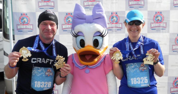 Husband and wife team Doug Hamilton and Fiona Hamilton after completing the race.