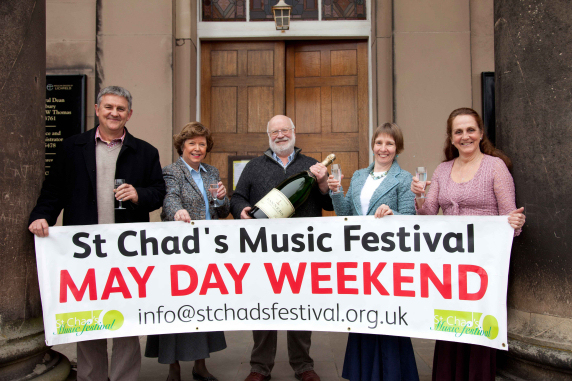 St Chads Festival Launch St Chad’s Festival Committee members: Victor Edwards, Mrs Tina Richards, Rod Clark, Claire Crackett and Mrs Penny Walker.