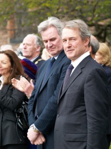Owen William Paterson MP for North Shropshire and Secretary of State for Northern Ireland with Shropshire Council leader Keith Barrow (Left).