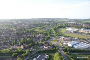 Telford residents awoke this morning to the sound of the burners from the world’s largest Blue Square. Telford residents awoke this morning to the sound of the burners from the world’s largest Blue Square.