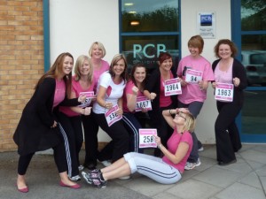 The team get ready to take part in Race for Life The team get ready to take part in Race for Life