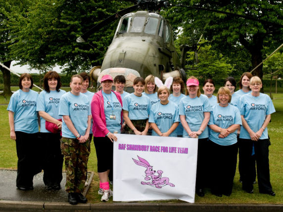 A few members of the RAF Shawbury team before the event. A few members of the RAF Shawbury team before the event.