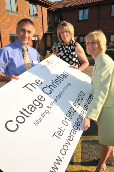 David Coull Chief Executive of Coverage Care, Beverley Aldridge Operations manager at Coverage Care and the Registered Manager at Cottage Christian, Beverley Harvey-Howson. David Coull Chief Executive of Coverage Care, Beverley Aldridge Operations manager at Coverage Care and the Registered Manager at Cottage Christian, Beverley Harvey-Howson.