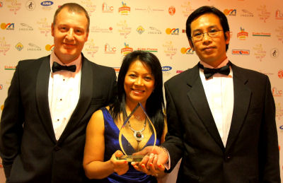 Chef Suree Coates with Partner Simon Turner Chef Sompong Wongthawon Chef Suree Coates with Partner Simon Turner Chef Sompong Wongthawon