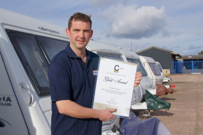 Mark Jones with the award certificate