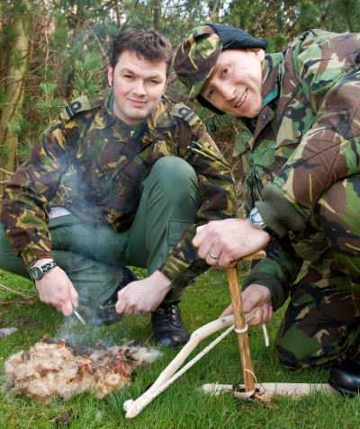 WO2 Colin Judge (right) practices with Lt Martin Pickles WO2 Colin Judge (right) practices with Lt Martin Pickles