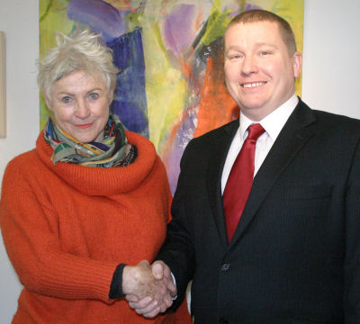 Carola Fielden, VAN trustee and Mike Minton, owner, Shropshire ITC. Carola Fielden, VAN trustee and Mike Minton, owner, Shropshire ITC.