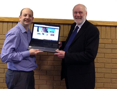Andy Smith from Runtime UK and Chris Fry the Wellington Town Manager. Andy Smith from Runtime UK and Chris Fry the Wellington Town Manager.