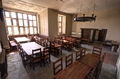 Many of YHA’s 16th Century features, including the huge pen fireplaces in the diningroom, have been enhanced as part of the £500,000 refurbishment Many of YHA’s 16th Century features, including the huge pen fireplaces in the diningroom, have been enhanced as part of the £500,000 refurbishment