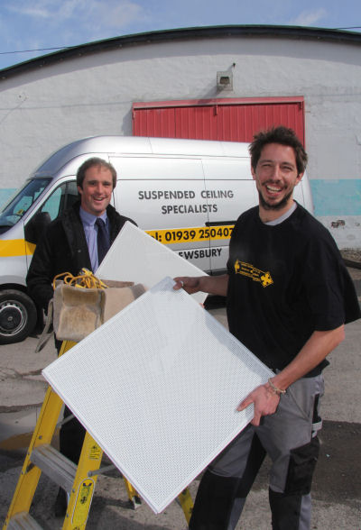 Iain Mills of Towler Shaw Roberts with Duncan Robinson of Interior Ceiling Design Ltd