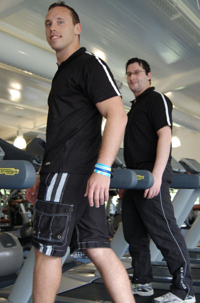 Ben Grindley and Steve Lewis from  Bannatyneâ€™s Health Club in Shrewsbury, who will be supporting the 15 mile Great Walk To Work, to raise funds for the Lingen Davies Cancer Relief Fund.