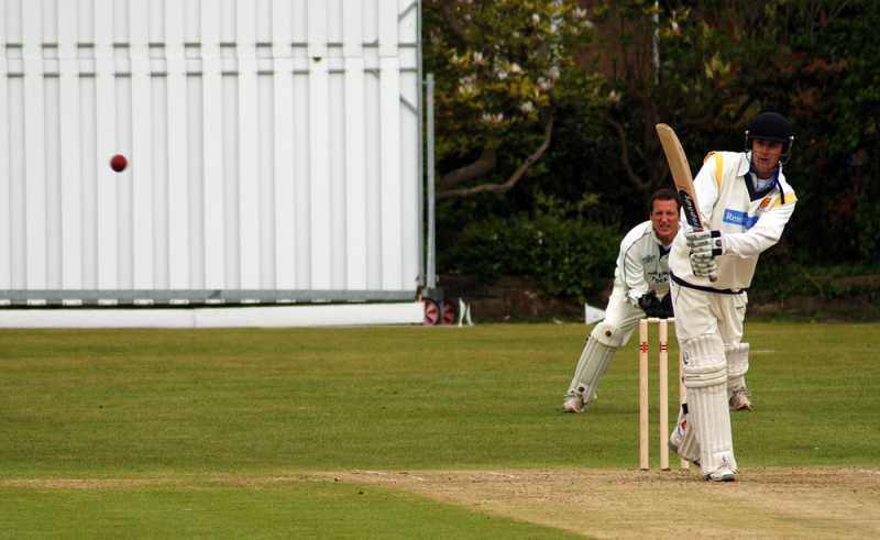 Richard Oliver batting for Shropshire.