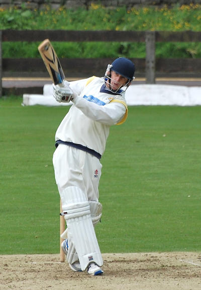 Shropshire batsman Richard Oliver, a former Whitchurch player who scored 175 in the county's last game against Wales. Shropshire batsman Richard Oliver, a former Whitchurch player who scored 175 in the county's last game against Wales.