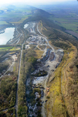 Aerial view shows the extent of Edge Renewables' operation with log storage buildings erected without consent. Photo: Dave Bagnall Photography. Aerial view shows the extent of Edge Renewables' operation with log storage buildings erected without consent. Photo: Dave Bagnall Photography.