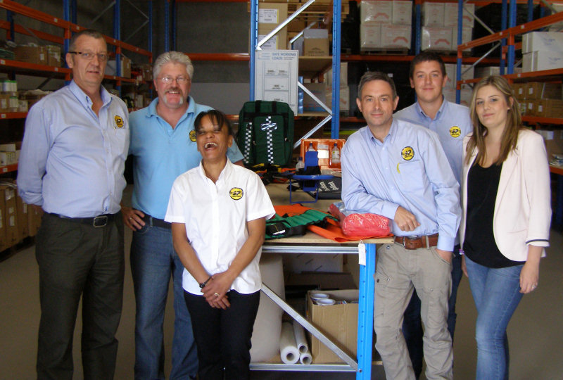 Left to right, SP Services international sales manager Ian Bonthrone with warehouse manager Mark Wright, Melanie McGrath in customer services, MD Steve Bray, son Dan and wife Amy in the new Australian distribution centre. Left to right, SP Services international sales manager Ian Bonthrone with warehouse manager Mark Wright, Melanie McGrath in customer services, MD Steve Bray, son Dan and wife Amy in the new Australian distribution centre.