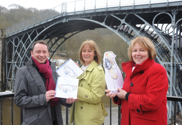 Pictured with some of the new books from left, Richard Aldred, media officer at the Ironbridge Gorge Museum Trust, author Jocelyne Adams and illustrator Isobel Bushell. Pictured with some of the new books from left, Richard Aldred, media officer at the Ironbridge Gorge Museum Trust, author Jocelyne Adams and illustrator Isobel Bushell.