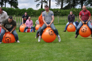 Take part in a daily Spacehopper Race.