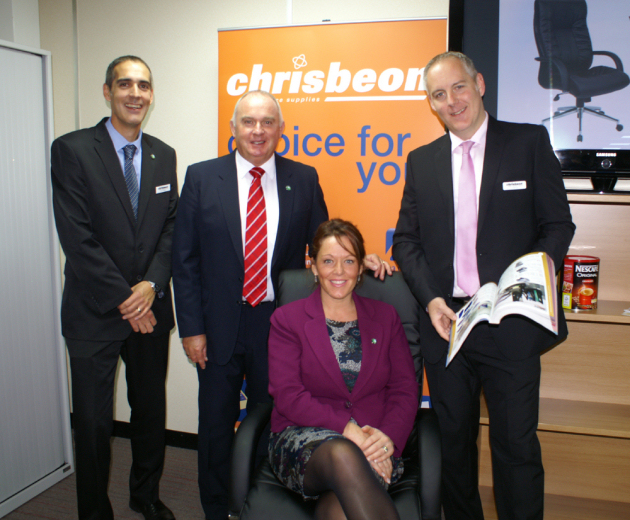 Joining brothers Richard Hughes (left) and Craig Hughes (right) at Chrisbeon’s hosting of the patrons’ forum were Richard Sheehan, Shropshire Chamber of Commerce Chief Executive Officer, and Justine Vaughan of Triangle HR, also a patron.
