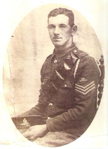 First World War Image shows Walter Edward Rogers MM, a Shrewsbury and Upton Magna man, of the 2/1st Shropshire Battery, Royal Horse artillery who died of gas poisoning and wounds 23 August 1917. Image courtesy of Samantha Charlton (nee Rogers), and her father.