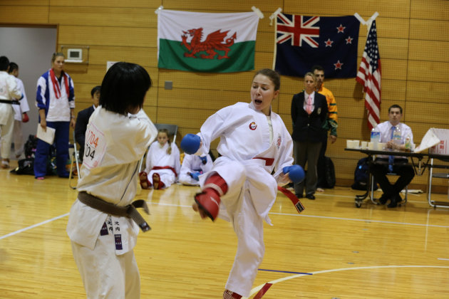Sophie Vingoe in action in Kobe, Japan.