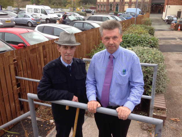 John Gentle, superintendent pharmacist at The Pharmacy @ Caxton, and patient Bob Wydell