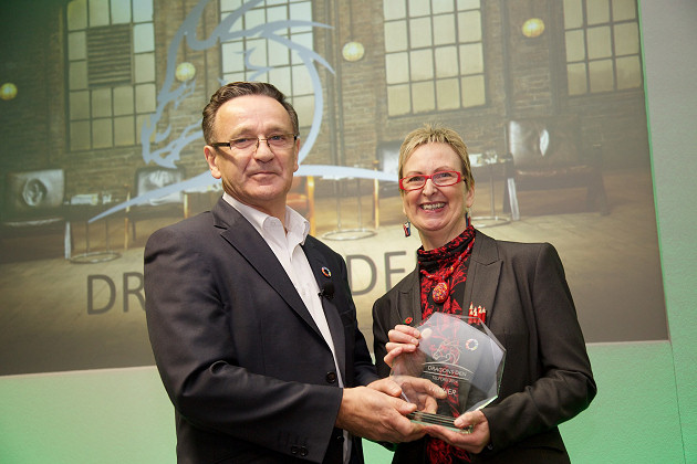 Dragons Den winner Chris Ryder with Councillor Bill McClements, Telford & Wrekin Council’s cabinet member for Finance and Enterprise