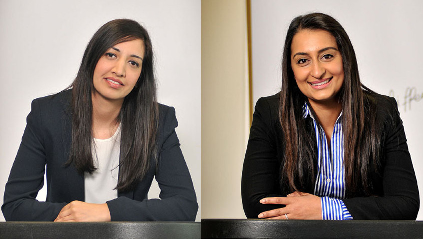 Kam Sodhi – the new property lawyer at Martin-Kaye and Anneka Sohal – a newly-qualified commercial lawyer