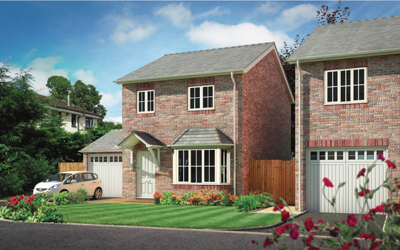 Artist impression of the housing development in Minsterley