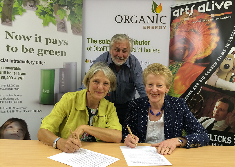 Organic Energy director Anne Tulett, right, with Sian and Ian Kerry, of Arts Alive