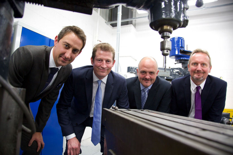 Gareth Jones, Managing Director of In-Comm Training & Business Services with Richard Homden, Lee Pearson and Christopher Greenough of Salop Design and Engineering