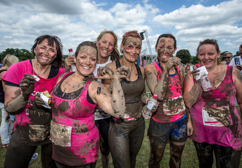 Ladies take part in the 2015 Pretty Muddy event at Weston Park