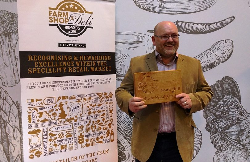 Jon Edwards, Managing Director LFC collects Food Hall of the Year Award