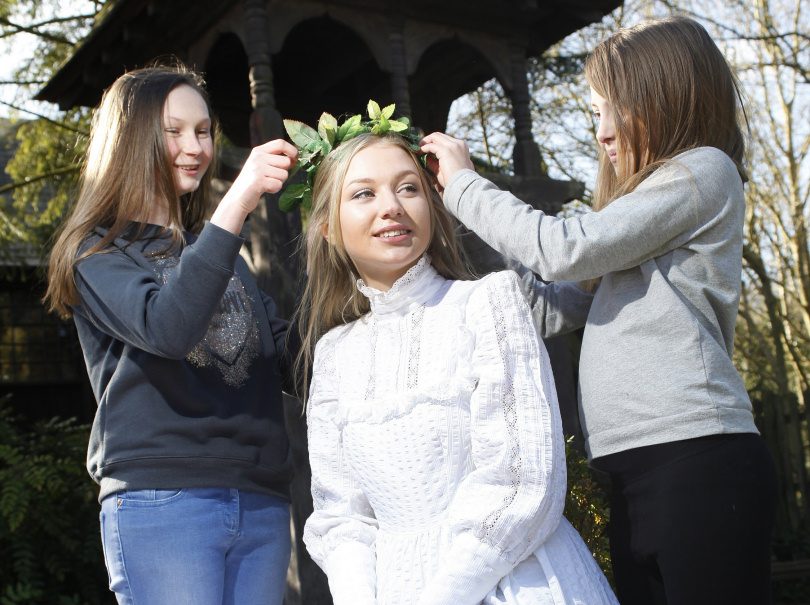 Georgina Kerr-Jones from Blists Hill Victorian Town in Telford is seen with Charlotte and right, Martha