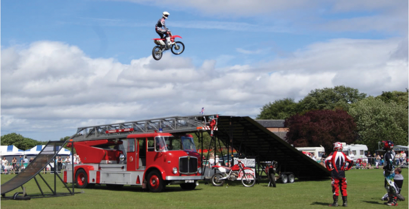 James Dylan's Stuntworld Motorcycle Stunt Show will be performing at this year's event