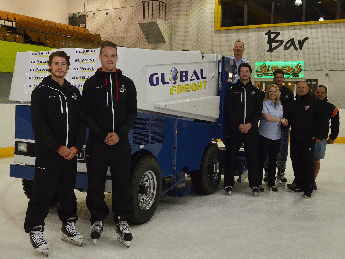 From left Jason Silverthorn, Sam Gospel, Joe Miller, Nicole Gunter, Dan Scott, Paul Thomason, Matt Bowyer with Anton Gunter in the seat