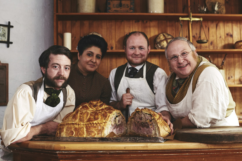 Victorian Bakers Christmas stars Duncan Glendinning, Harpreet Baura, John Swift and John Foster
