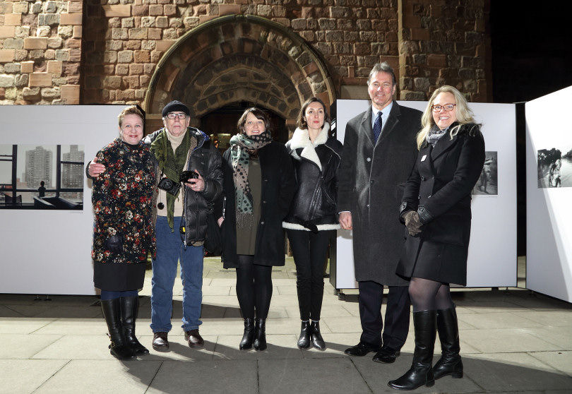 Peta Murphy-Burke, Relationship Manager, Arts Council, David Hurn, Magnum Photographer, Nicola Shipley, Grain, Emily Graham, Magnum, Mike Matthews, Chairman of Shrewsbury BID/Owner of Prince Rupert Hotel and Salla Virman, The Hive