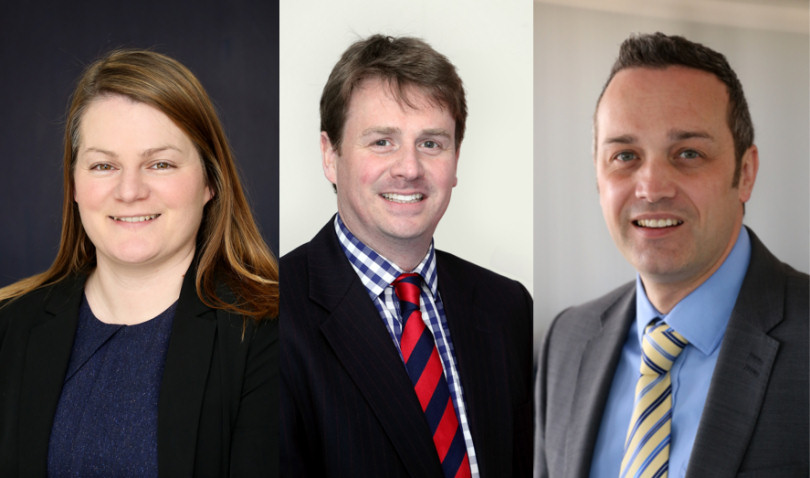 Lisa Jones, Giles Scott and Tristan Lewis