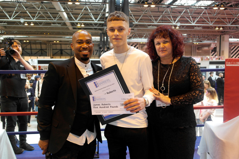 Chris Foster, BBA Director; James Roberts and Lynda Whitehorn from VTCT