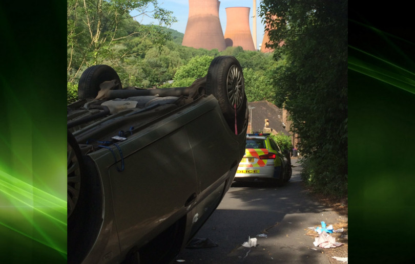 The scene of the collision in Ironbridge. Photo: @OPUShropshire