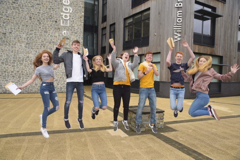 Pictured from left to right: Helena Godfrey, Isaac James, Katie James, Lucy Harper, Tom Grant, Robbie Cooper and Imogen Fawcett