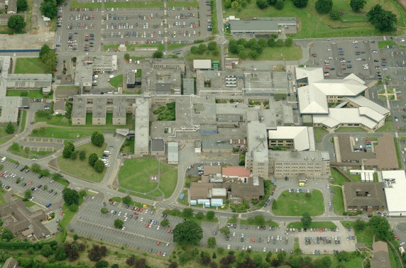 Workman injured on hospital roof doesn’t have far to travel!