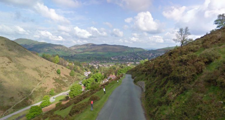 A view of Church Stretton from The Burway