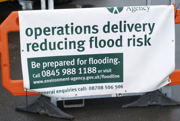 Flood barriers deployed in Ironbridge