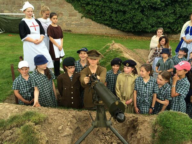 Pupils taken back in time to a WW1 trench at Adcote School