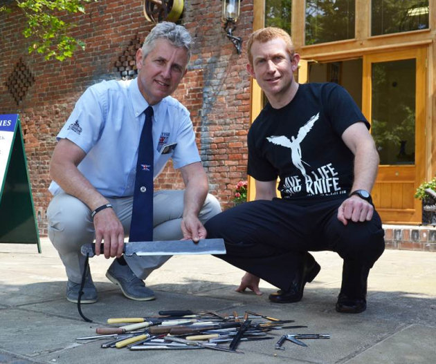 Clive Knowles – Chairman of the British Ironwork Centre & Paul Moxley of West Mercia Police