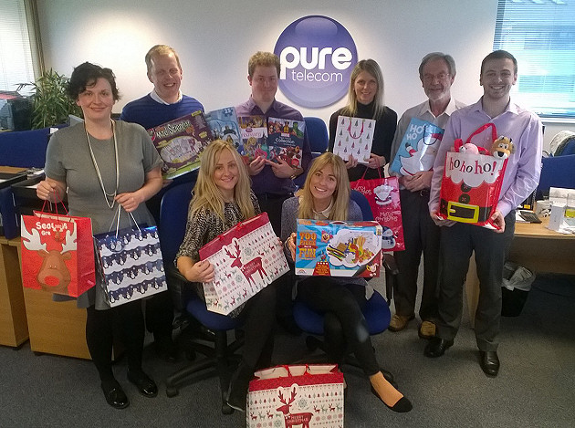 Pure Telecom staff boost Christmas appeal