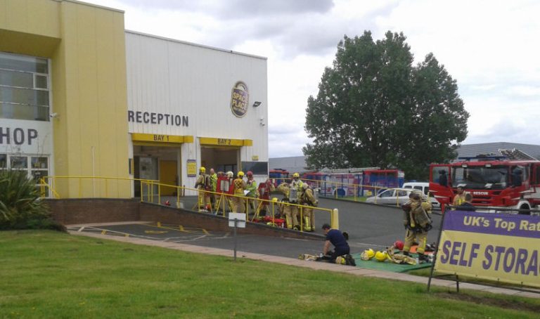 Fire service use Telford business as training ground