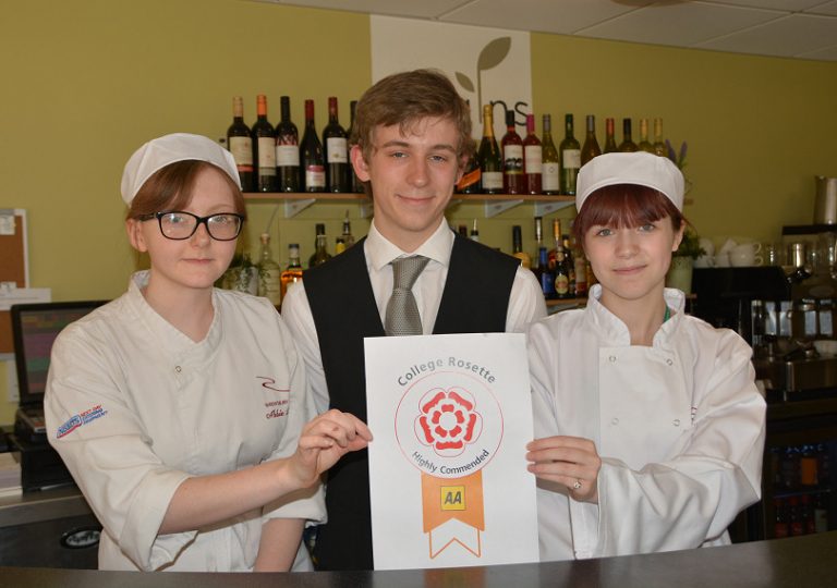 Shrewsbury College restaurant awarded highest AA Rosettes